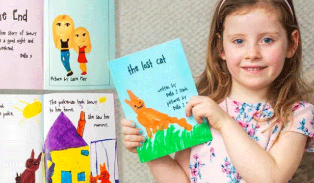 پانچ سالہ بچی نے اپنی پہلی کتاب شائع کرکے نیا ریکارڈ قائم کردیا