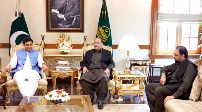 حمزہ شہباز سے وفاقی وزیر سالک حسین اور شافع حسین کی ملاقات