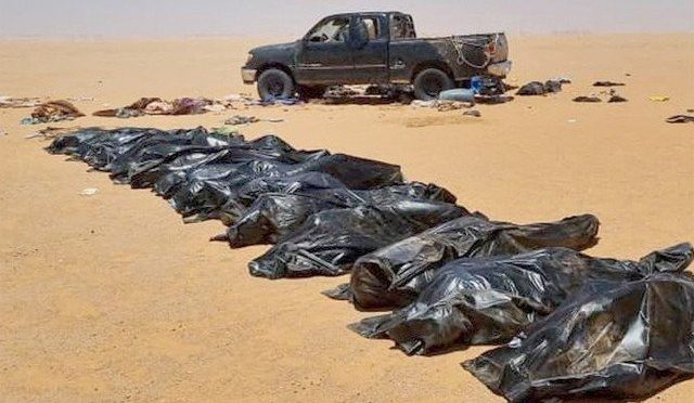 لیبیا کے ریگستان میں 20 تارکین وطن شدید پیاس سے جاں بحق