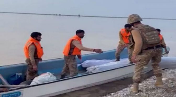 پاک فوج کی سیلاب متاثرہ علاقوں میں امدادی سرگرمیاں جاری