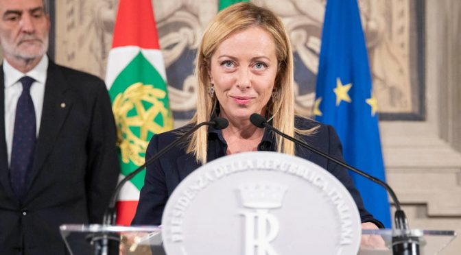 میلونی اٹلی کی پہلی خاتون وزیراعظم منتخب