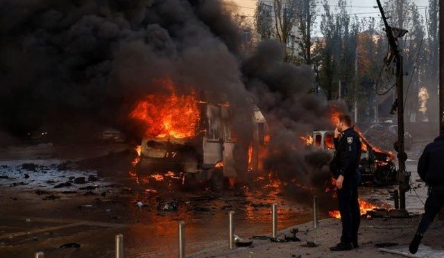 روس کے یوکرین کے دارالحکومت سمیت متعدد شہروں پر میزائل حملے