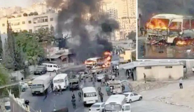 شام؛ بس میں نصب بم دھماکے میں 18 فوجی ہلاک اور 27 زخمی