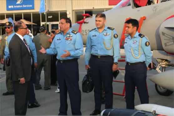 سربراہ پاک فضائیہ کی بحرین ایئرشومیں شرکت، جے ایف 17 طیارہ توجہ کامرکزرہا
