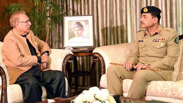 صدر مملکت ڈاکٹر عارف علوی سے آرمی چیف جنرل عاصم منیر کی ملاقات