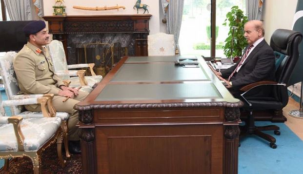 وزیراعظم سے آرمی چیف جنرل عاصم منیر کی ملاقات، پیشہ وارانہ امور پر بات چیت