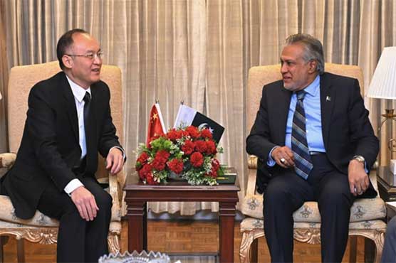 وزیر خزانہ اسحاق ڈار سے چینی سفیر کی ملاقات، دوطرفہ امور پر تبادلہ خیال