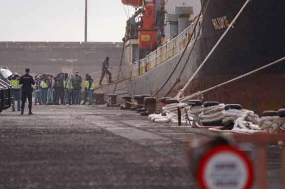 اسپین :کارگو بحری جہاز سے 4500 کلو منشیات پکڑی گئی، 15 افراد گرفتار