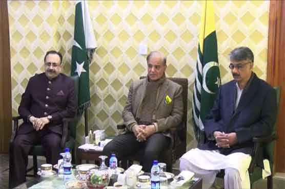 وزیر اعظم شہباز شریف سے آزاد کشمیر کی سیاسی قیادت کی ملاقات